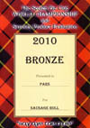 A bronze medal for our Sausage Rolls 2010
